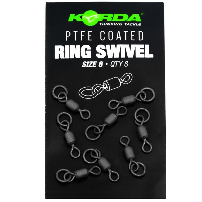 8kom - Vrtilica s Prstenom Korda PTFE Ring Swivel Veličina 8