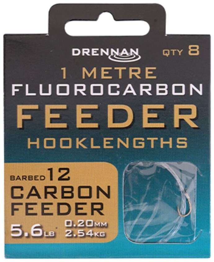 8ks - Hotový Náväzec Drennan Fluorocarbon Carbon Feeder