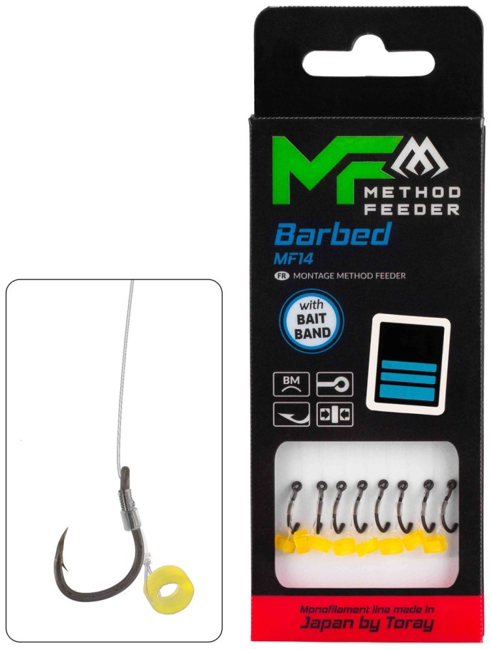 8ks - Hotový Návazec Mikado MF14 10cm S Protihrotem A Gumkou