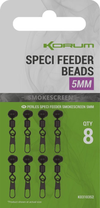 8ks - Korálky Korum Smokescreen Speci Feeder Beads 5mm
