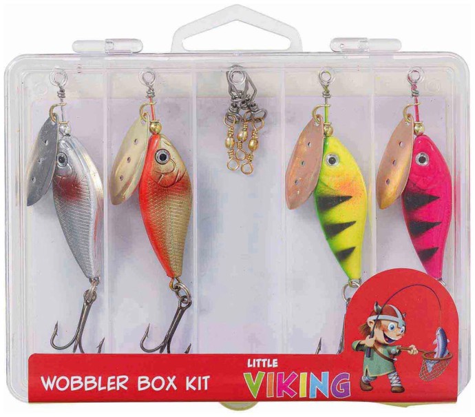 9ks - Sada Woblerů Kinetic Little Viking Wobbler Box Kit Mix
