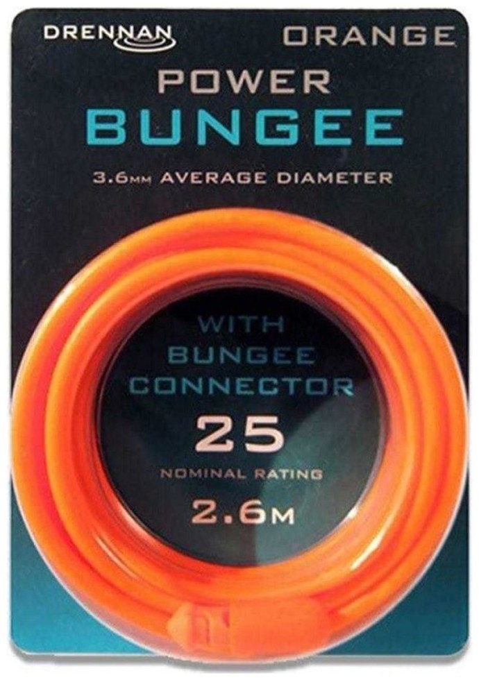 Amortizér Drennan Power Bungee 2,6m Veľkosť 25 - 3,6mm Oranžová