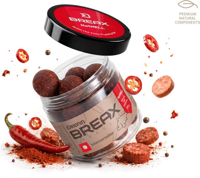Balansirani Boilies Delphin BreaX/HotHELL Robin Red-Chilli-Fr.Klobása