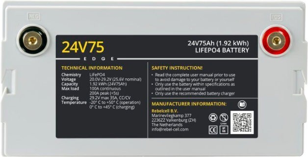Baterie Rebelcell 24V75 Edge LiFePO4