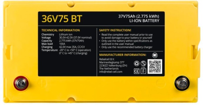 Baterie Rebelcell 36V75 BT Lithium Battery