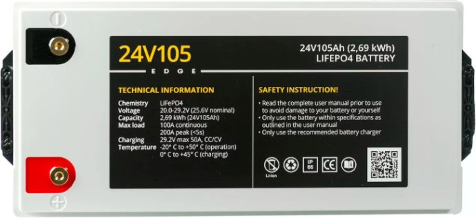 Baterija Rebelcell 24V105 EDGE LiFePO4