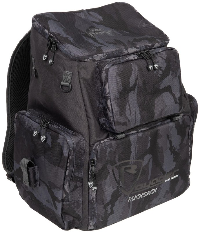 Batoh Fox Rage Camo Voyager Rucksack + 5x Plastový Box