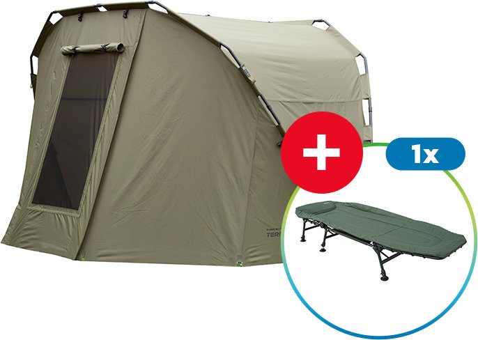 Bivak Mikado Territory 2 Man Bivvy + Lehátko Suretti Fishmaster