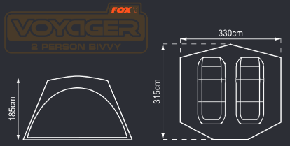 Bivak s unutarnjom kapsulom Fox Voyager 2 Person Bivvy + Inner Dome