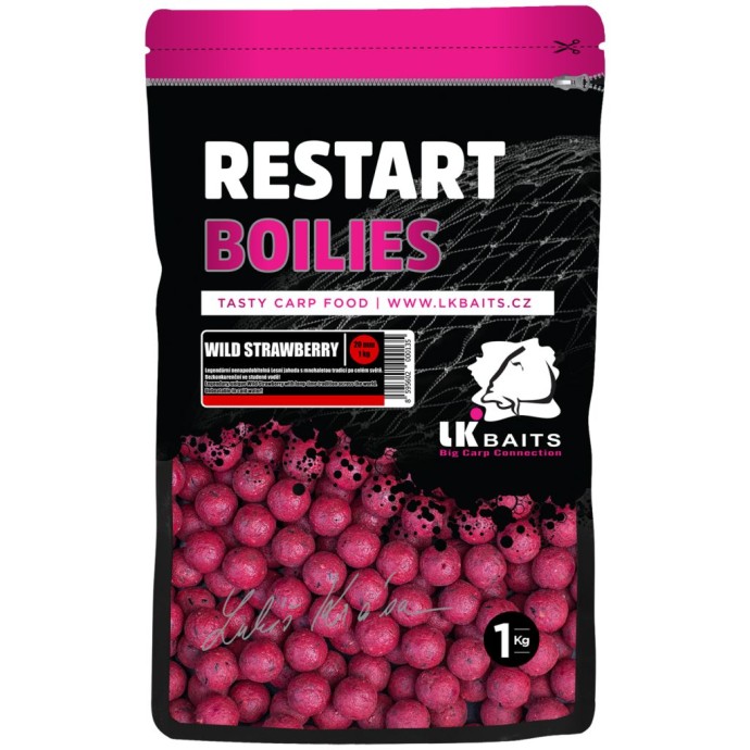 Boilie LK Baits ReStart 30mm 1kg Wild Strawberry