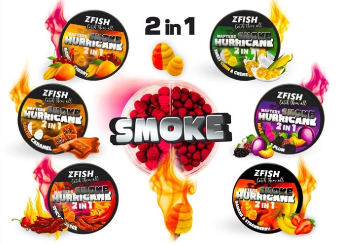 Boilie Zfish Smoked Hurricane Wafters 2in1