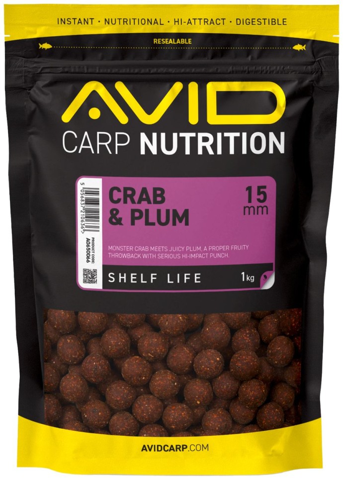 Boilies Avid Carp Crab & Plum