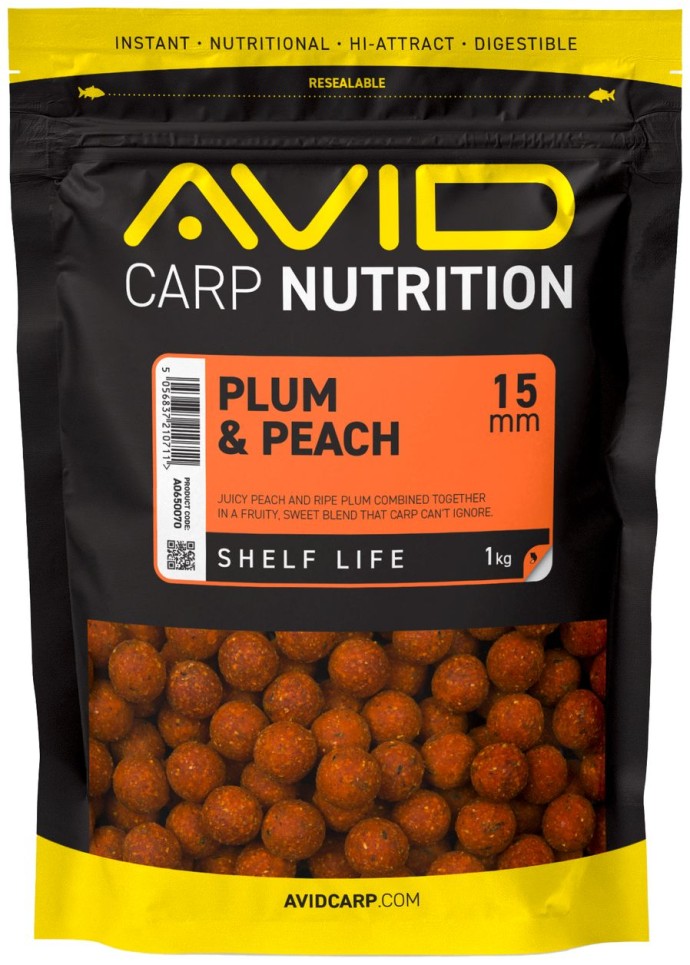 Boilies Avid Carp Plum & Peach