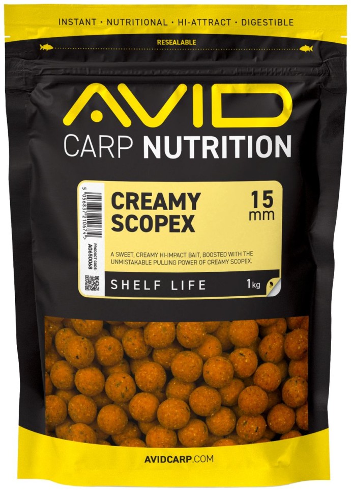Boilies Avid Creamy Scopex 1kg