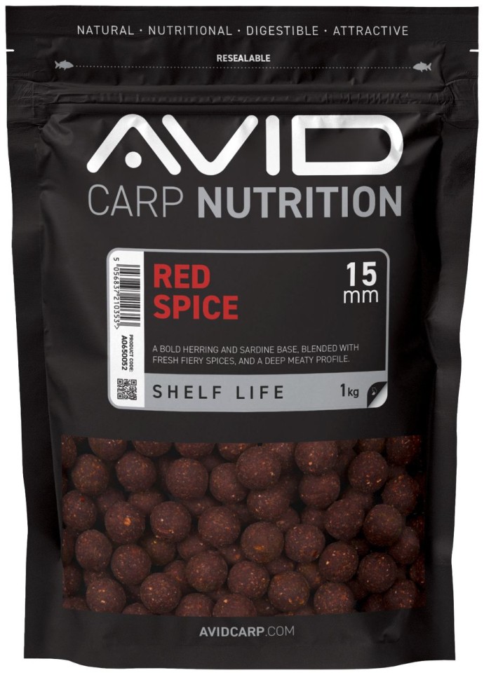 Boilies Avid Red Spice 15mm 1kg