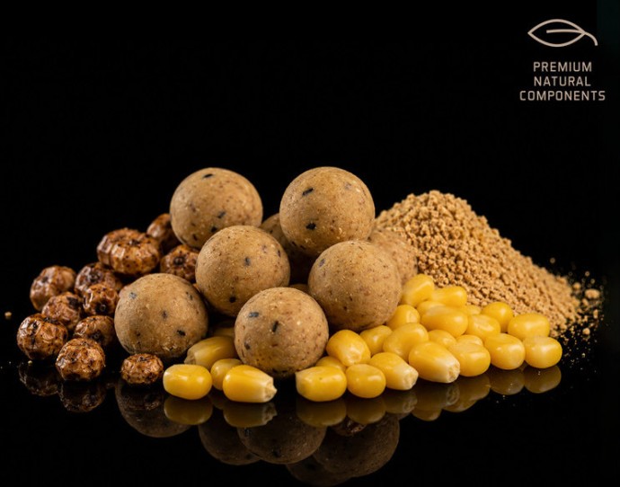 Boilies Delphin BreaX NutCAKE Tygří ořech-Scopex-Sladká kukuřice