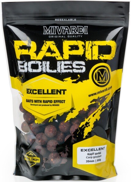 Boilies Mivardi Rapid Excellent Kapří Guláš