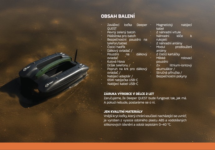 Brod za prihranu Deeper Quest Downscan