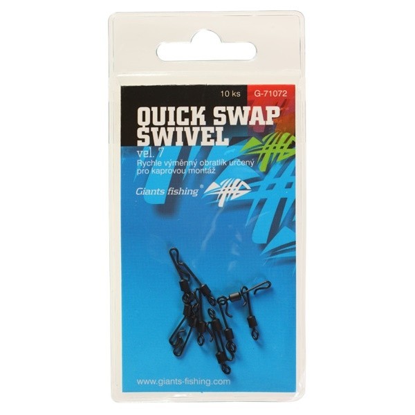 Brzopotezna Vrtilica Giants Fishing Quick Swap Swivel 25kg 10kom