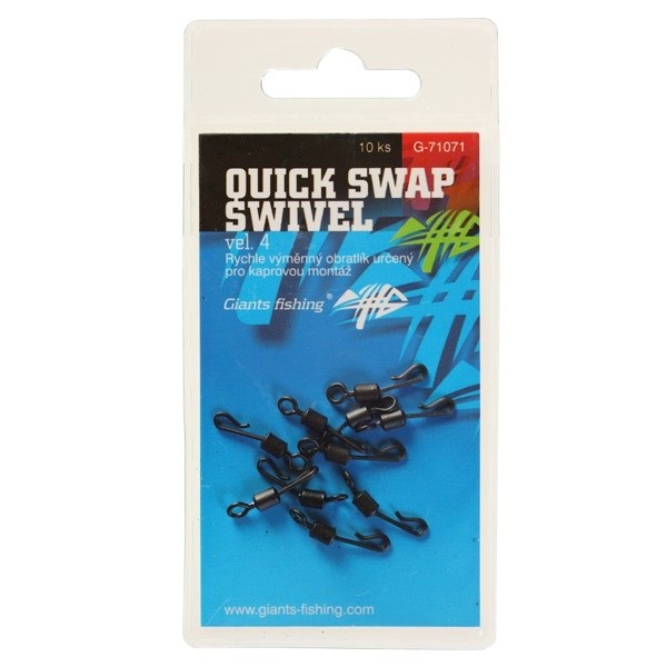 Brzopotezna Vrtilica Giants Fishing Quick Swap Swivel 25kg 10kom