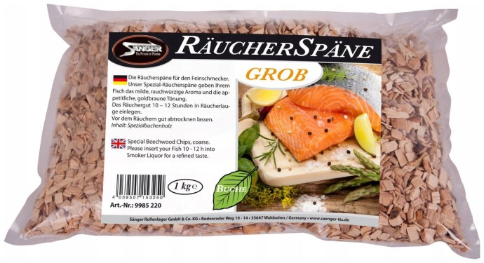 Bukova piljevina za dimljenje Saenger Räuchermehl 1kg - vrlo gruba piljevina