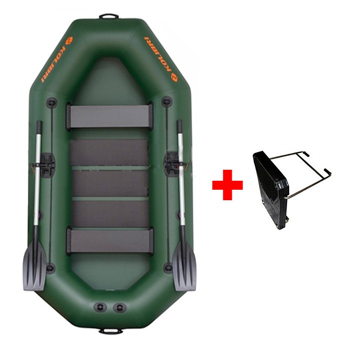 Čamac Kolibri K-240 T Lamelna Podnica Zeleni + Držač Motora
