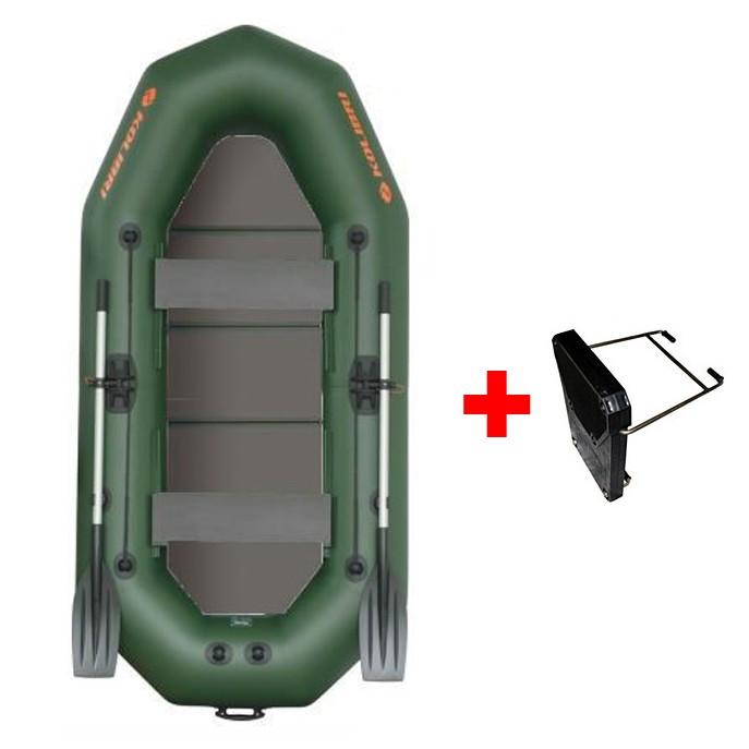 Čamac Kolibri K-270 TP Profi Pevna Podlaha Zeleni + Držač Motora