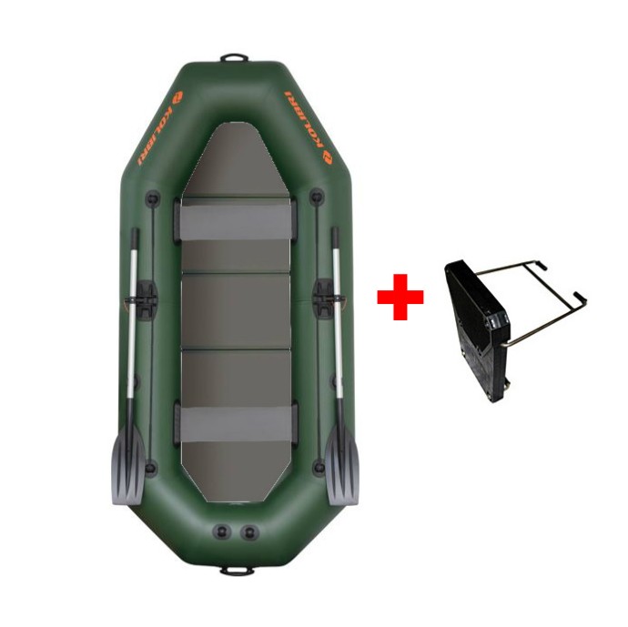 Čamac Kolibri K-280-TP Čvrsta Podnica Zeleni + Držač Motora