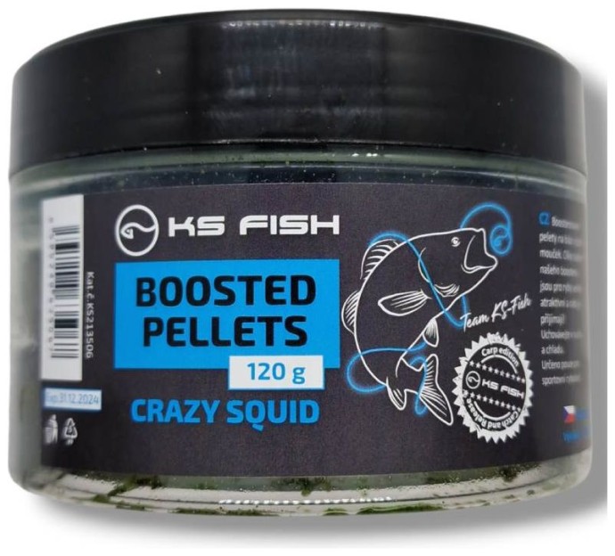 Chytajući Peleti KS-fish Boosted Pellets 120g