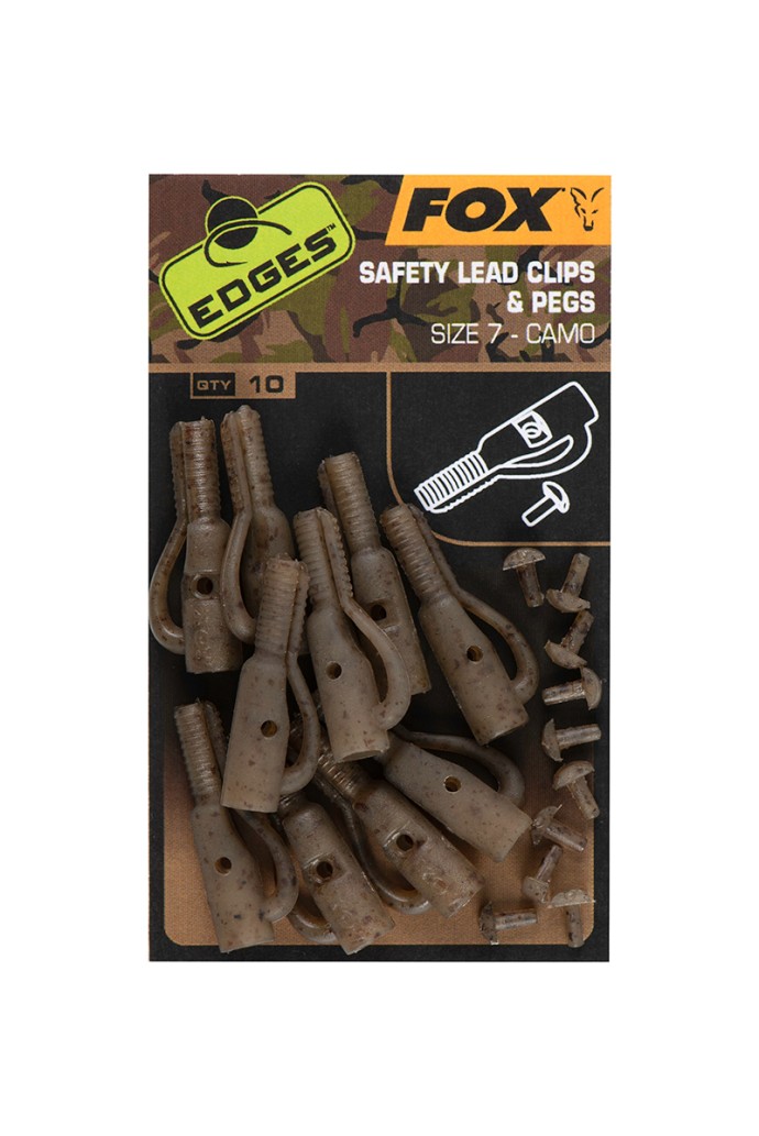 Držači olova Fox Edges Camo Lead Clip + Pegs Veličina 7