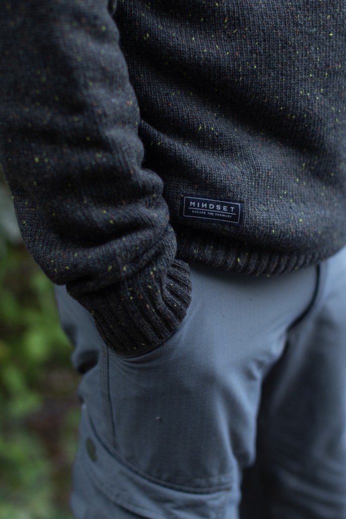 Džemper Korda Mindset Fisherman Knitted Sweater Dark Olive
