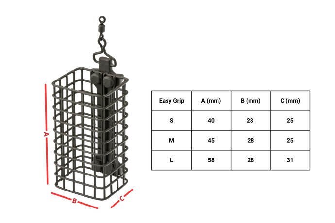 Feeder Bait Mivardi EasyGrip Square S