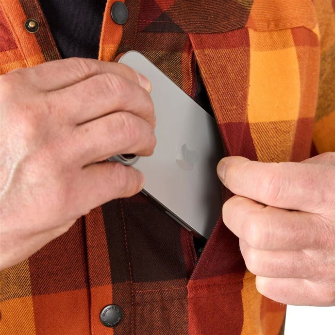 Flanelna košulja Grundéns Bankside Lined Shacket Lobster Plaid