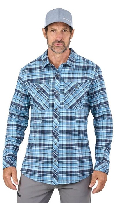 Flanelna košulja Grundéns Dungeness Seawool Flannel Shirt Captain's Blue