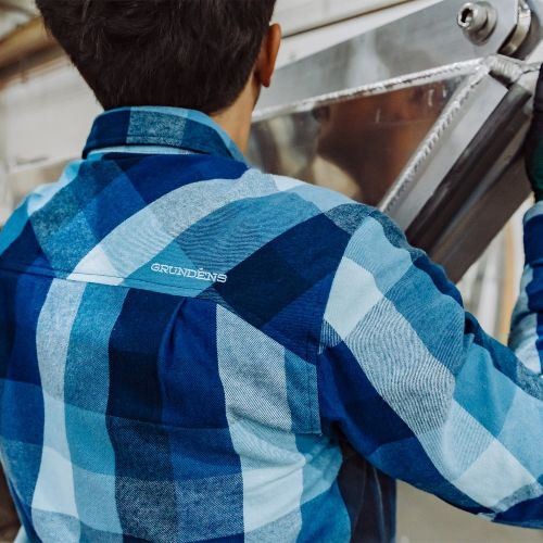 Flanelová Košeľa Grundéns Bankside Lined Shacket Ocean Plaid