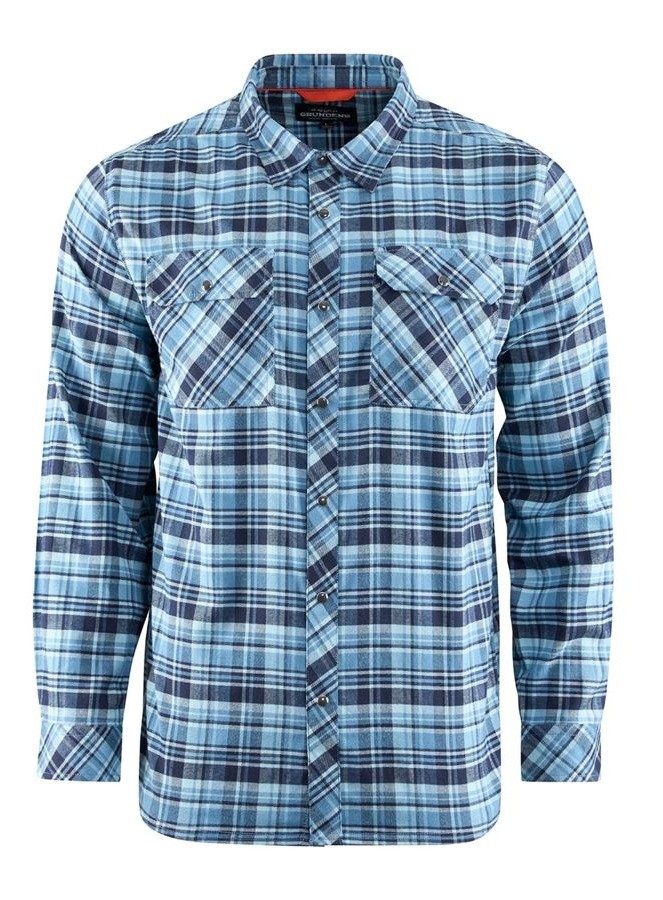 Flanelová Košeľa Grundéns Dungeness Seawool Flannel Shirt Captain's Blue