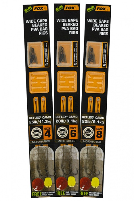 Gotovi Predvez Fox Edges Wide Gape Beaked PVA Ready Rigs