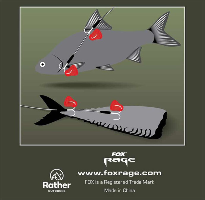 Gotovi Predvez Rage Predator Twin Treble Traces 52cm 40lb