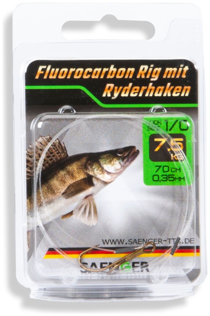 Gotovi Predvez Saenger Fluorocarbon s dvostrukom udicom 55cm