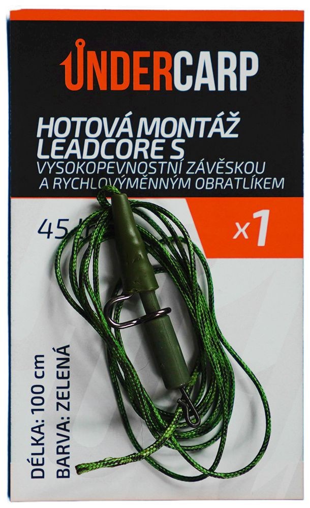 Gotovi Predvez UnderCarp Leadcore s kopčom visoke čvrstoće i brzim izmjenjivačem vrtilice 4