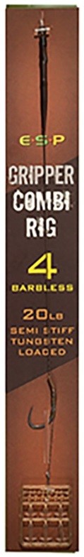 Gotovi šaranski predvez ESP Gripper Combi Rigs Brown Barbless