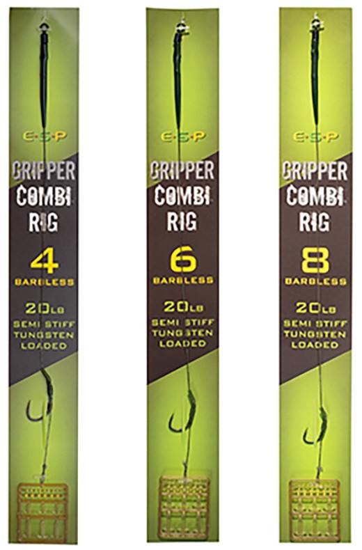 Gotovi šaranski predvez ESP Gripper Combi Rigs Green Barbless