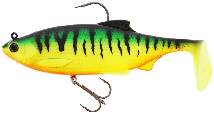 Gumeni Mamac Westin Ricky The Roach Shadtail R2F Sinking 14cm 57gr Firetiger
