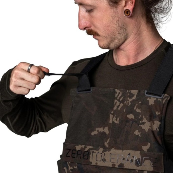 Hlače Nash Zero Tolerance Helluva Waterproof Bib and Brace Camo