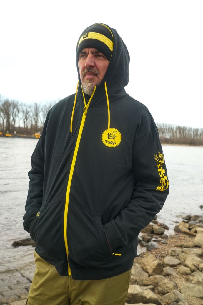Hoodica Black Cat Black Zip Hoody