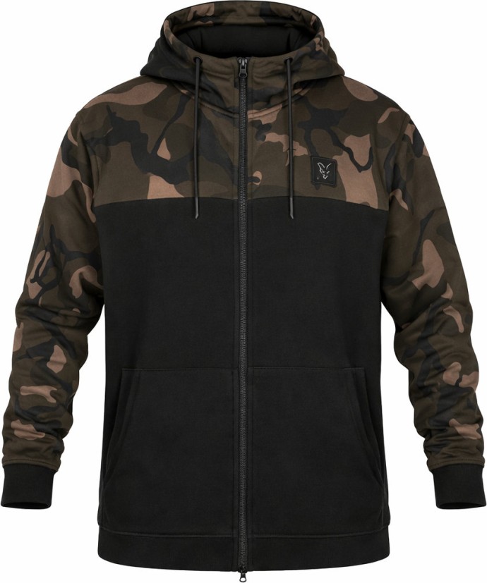 Hoodica Fox LW Black/Camo Split Zip Hoody