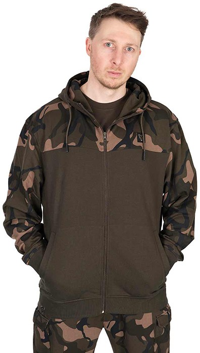 Hoodica Fox LW Khaki/Camo Split Zip Hoody