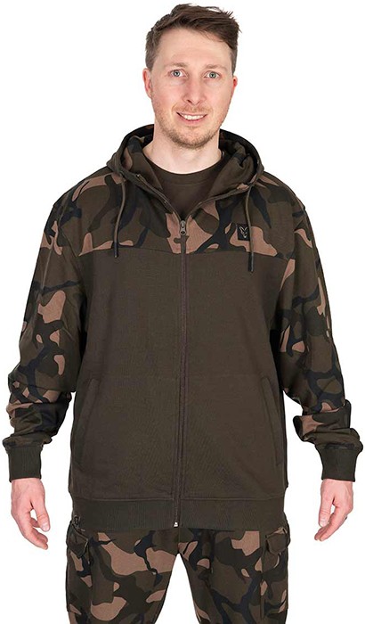 Hoodica Fox LW Khaki/Camo Split Zip Hoody