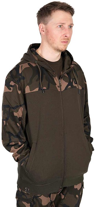 Hoodica Fox LW Khaki/Camo Split Zip Hoody