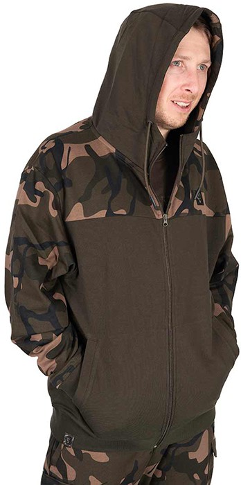 Hoodica Fox LW Khaki/Camo Split Zip Hoody